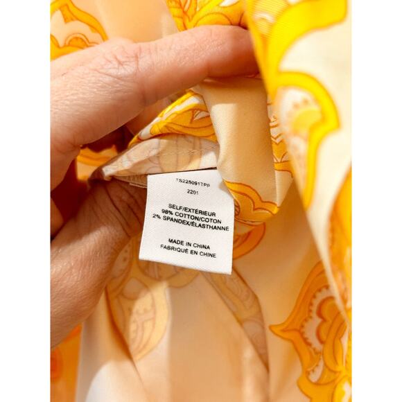 Derek Lam 10 Crosby Celeste Paisley Belted Maxi Wrap Dress Yellow Womens Size 00 - Picture 5 of 5